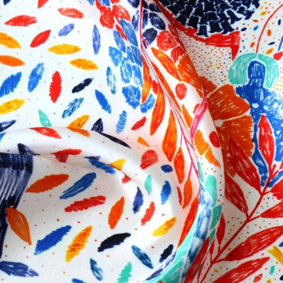 Pure Mulberry Flourish Flow Square Scarf Women Soft Head Neck Scarf Gift Packed - Picture 3 of 7